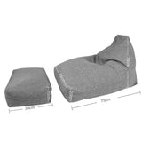 Moby Bean Bag + Ottoman in Grey - Ministry of Chair