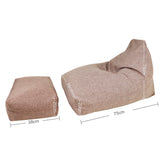 Moby Bean Bag + Ottoman in Brown - Ministry of Chair