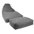 Moby Bean Bag + Ottoman in Grey