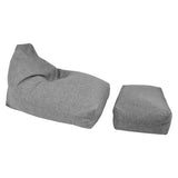 Moby Bean Bag + Ottoman in Grey - Ministry of Chair