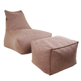 Vetro Bean Bag + Ottoman in Coffee Brown - Ministry of Chair