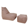 Vetro Bean Bag + Ottoman in Coffee Brown - Ministry of Chair