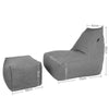 Vetro Bean Bag + Ottoman in Grey - Ministry of Chair
